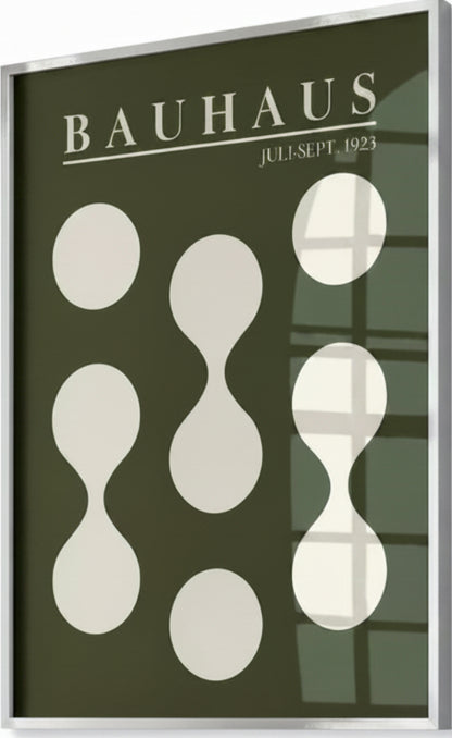3er-Set Poster „Bauhaus Olive“