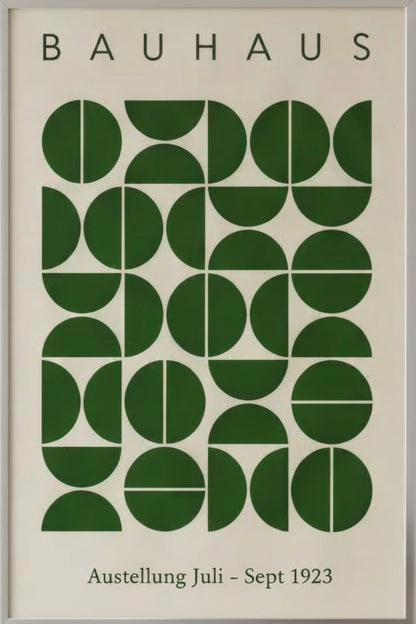 Bauhaus 2er-Set – Retro Grün Geometric Lines
