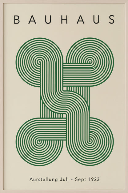 Bauhaus 2er-Set – Retro Grün Geometric Lines