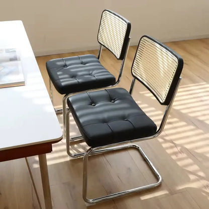 1 Paar Rattan Stühle Schwarz