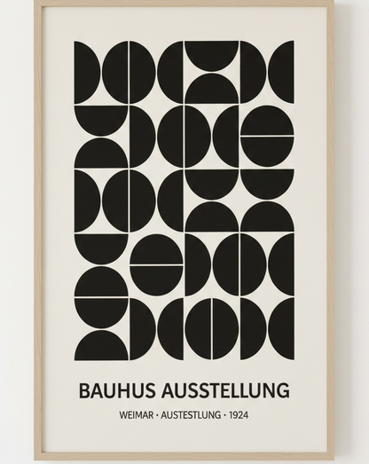 Bauhaus 3er-Set – Minimalist Monochrome & Color Pop