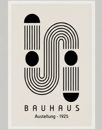 Bauhaus 3er-Set – Minimalist Monochrome & Color Pop