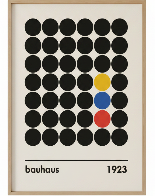 Bauhaus 3er-Set – Minimalist Monochrome & Color Pop